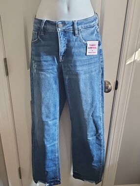 High-Rise Wide Leg Jeans in Blue with Tummy Control
